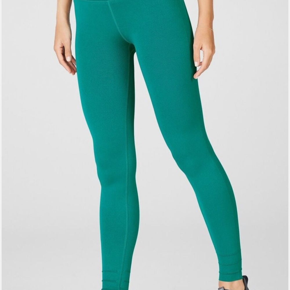 Fabletics High-Waisted SculptKnit® Essential Legging in Dark Jade